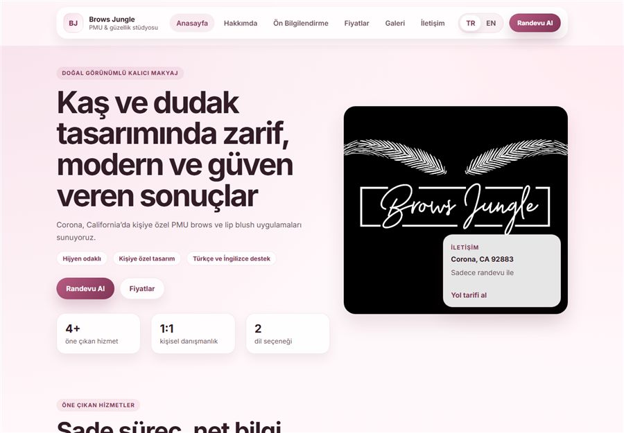 Güzellik Salonu Web Demo